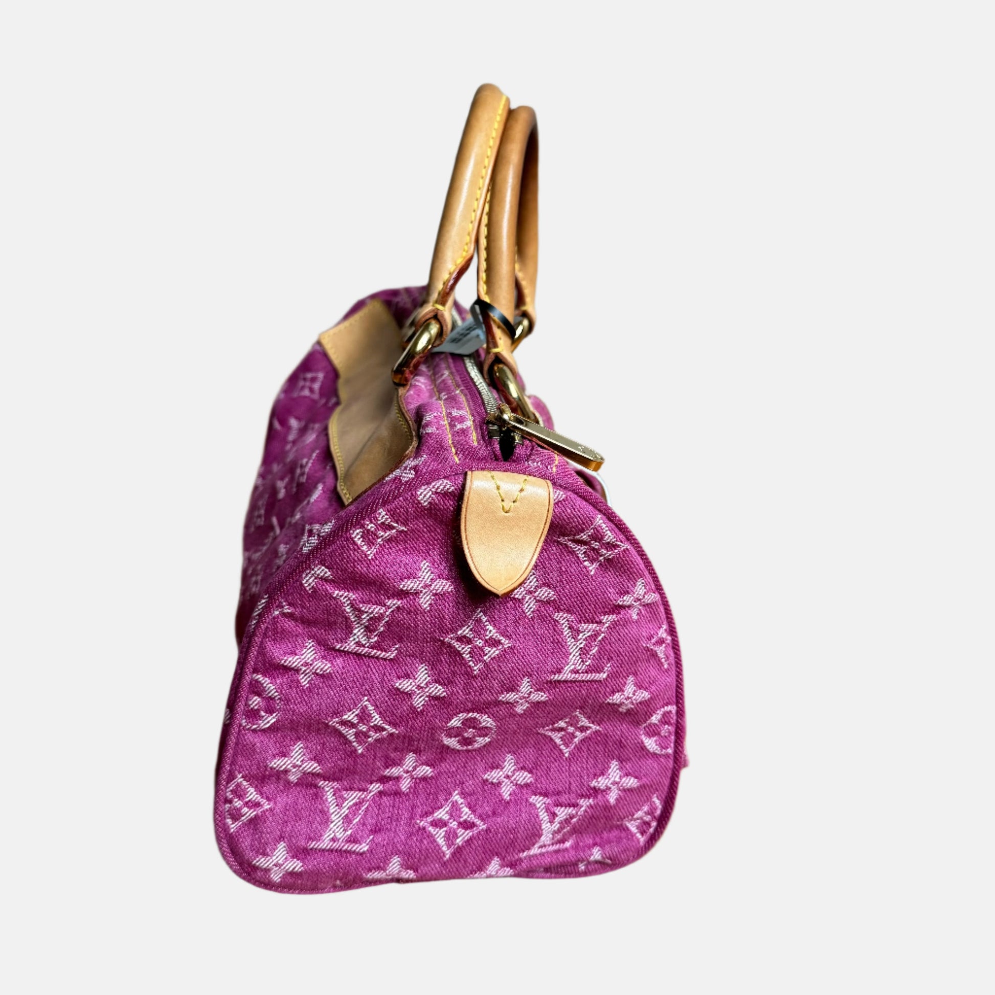 Louis Vuitton Denim Neo Speedy Boston Pink Travel Bag Pink 2