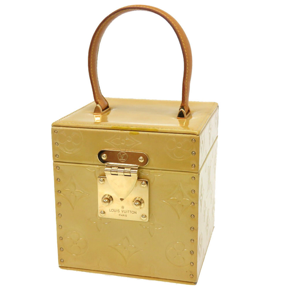 Louis Vuitton M91002 Vernis Lime yellow Vernis Monogram Handbag