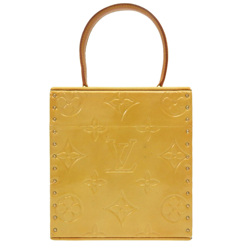 Louis Vuitton M91002 Vernis Lime yellow Vernis Monogram Handbag