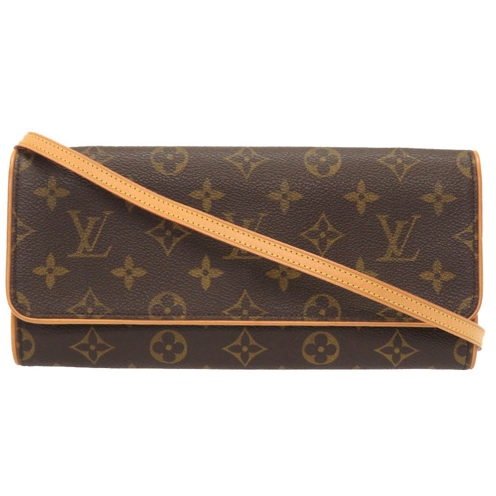 Louis Vuitton M51852 Pochette Twin GM Monogram Canvas Brown Shoulder Bag