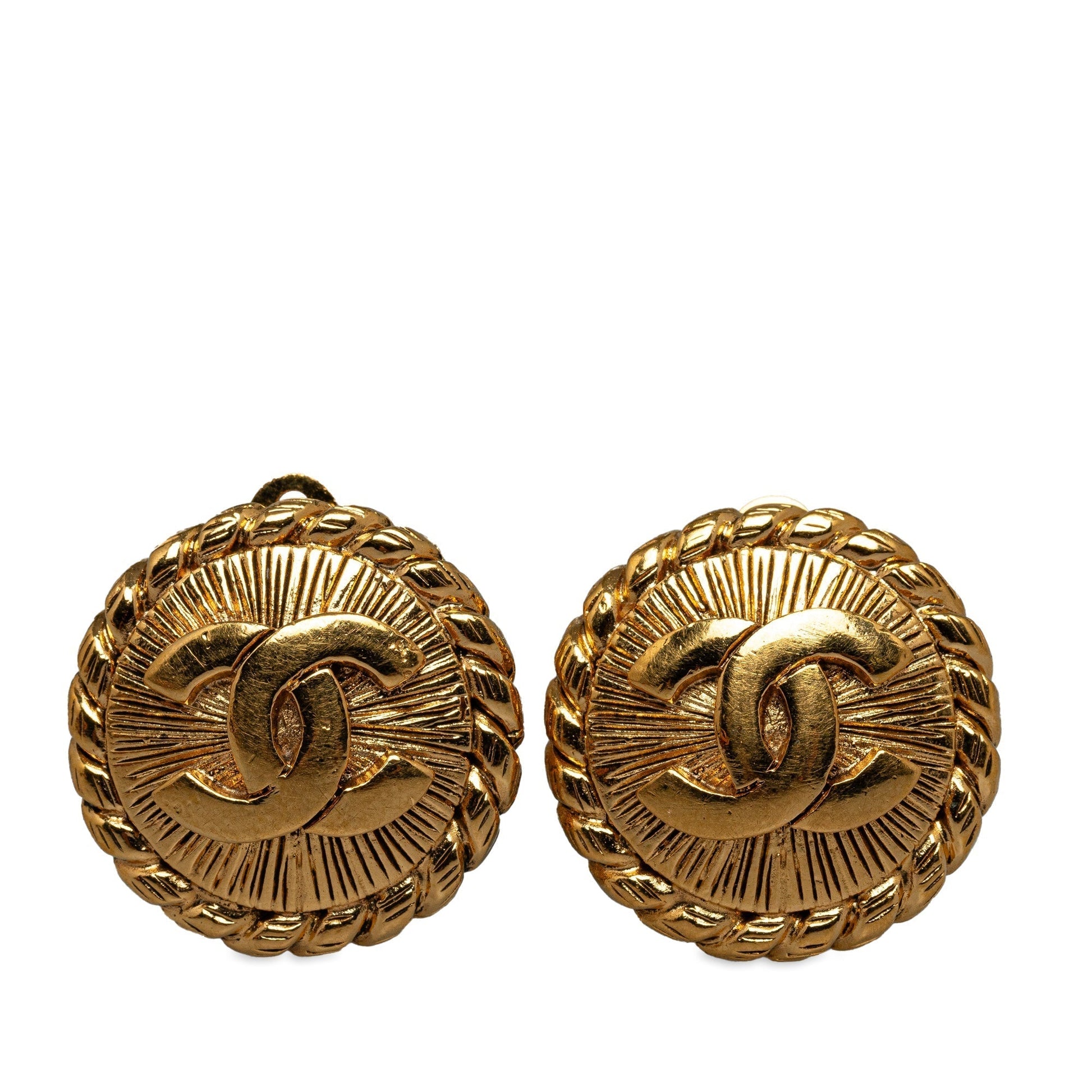 CHANEL CC Clip On Earrings Costume Earrings