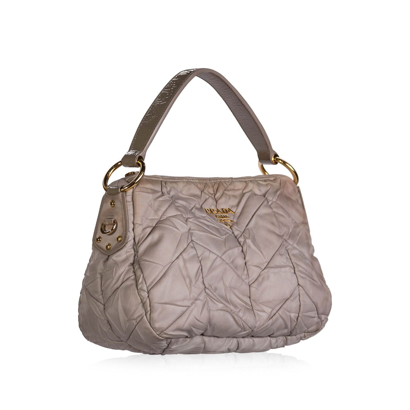 Prada Tessuto Hobo Handbag Quilted Shoulder Bag