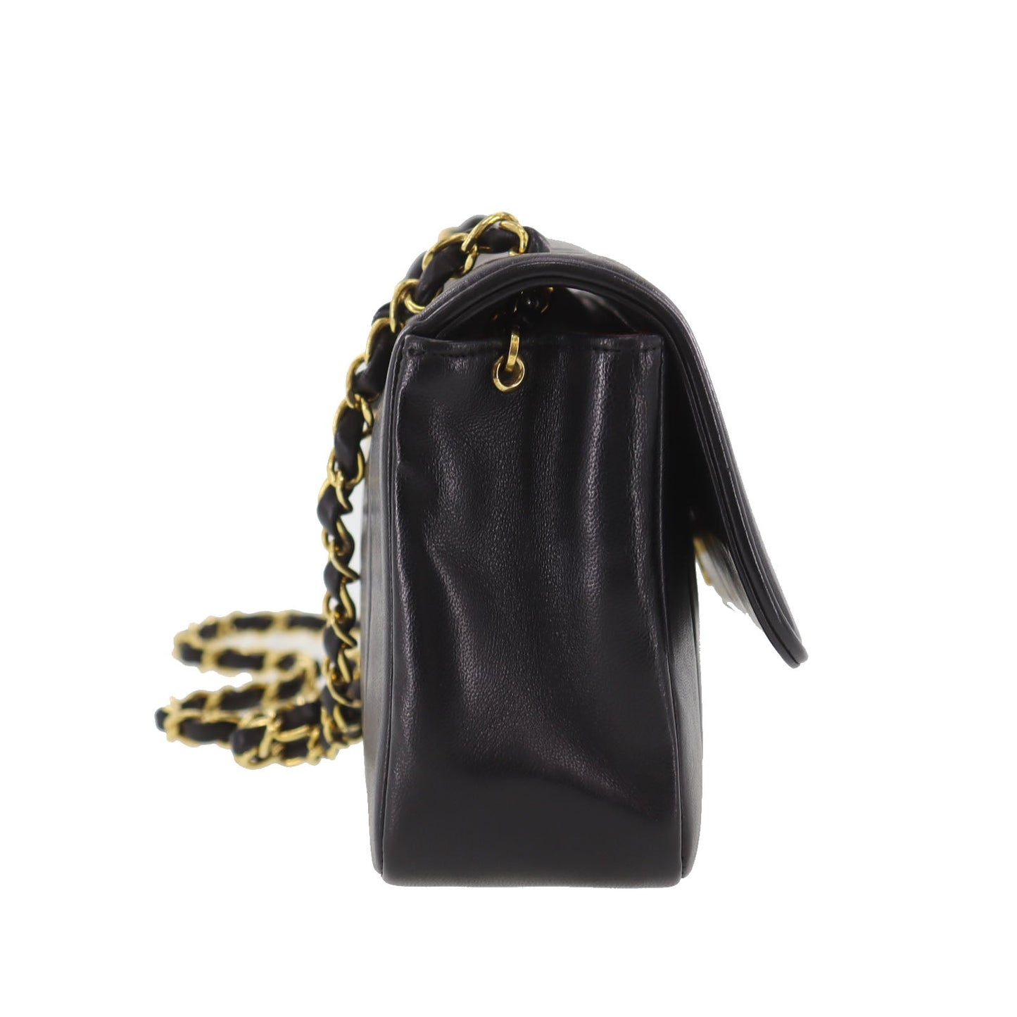 CHANEL Mademoiselle  Shoulder Bag Black Leather   #CX535