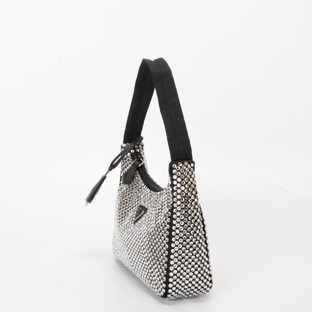 Prada Crystal Re Edition Re Shoulder Bag Nylon Mini