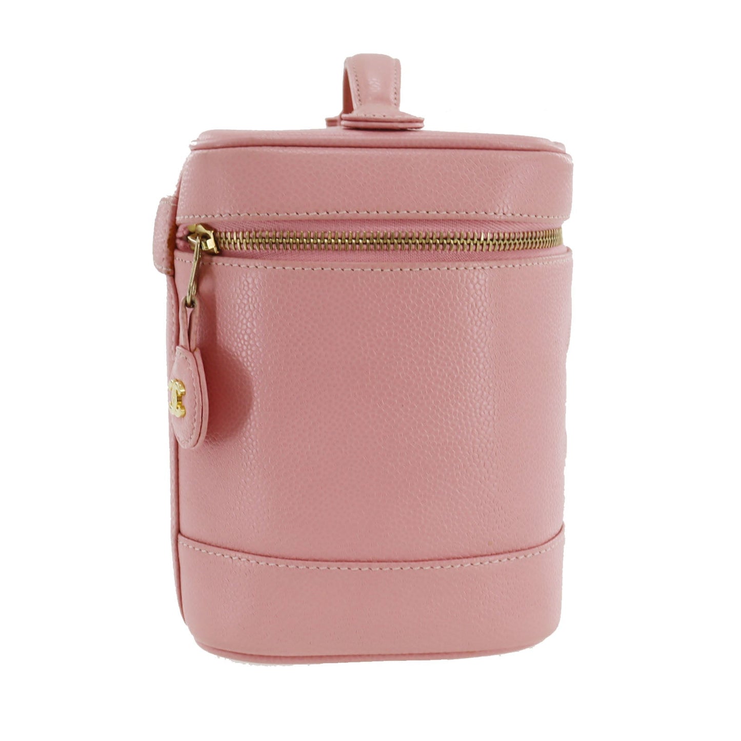 CHANEL CC  Handbag Vanity Pink Caviar Skin Leather   France #CS540