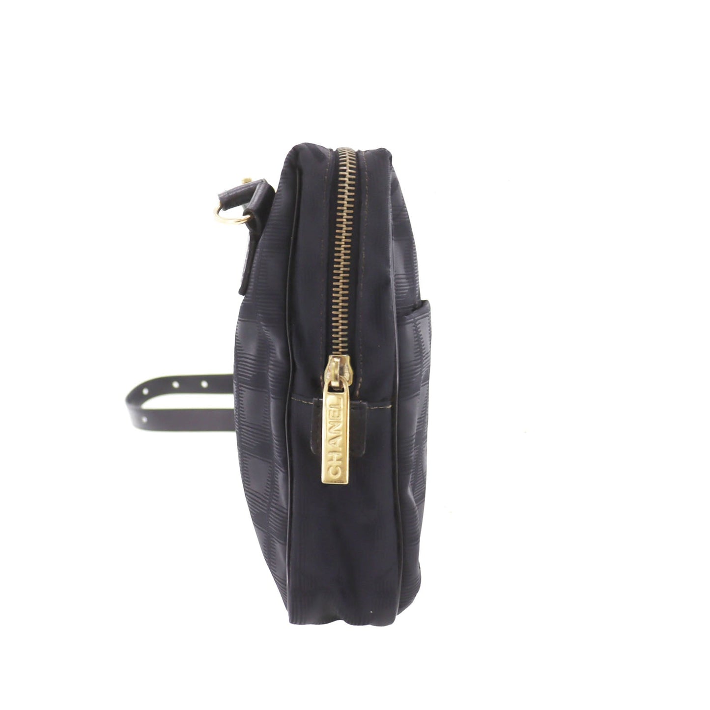 CHANEL New Travel Line  Black Shoulder Bag Nylon France   #DA742