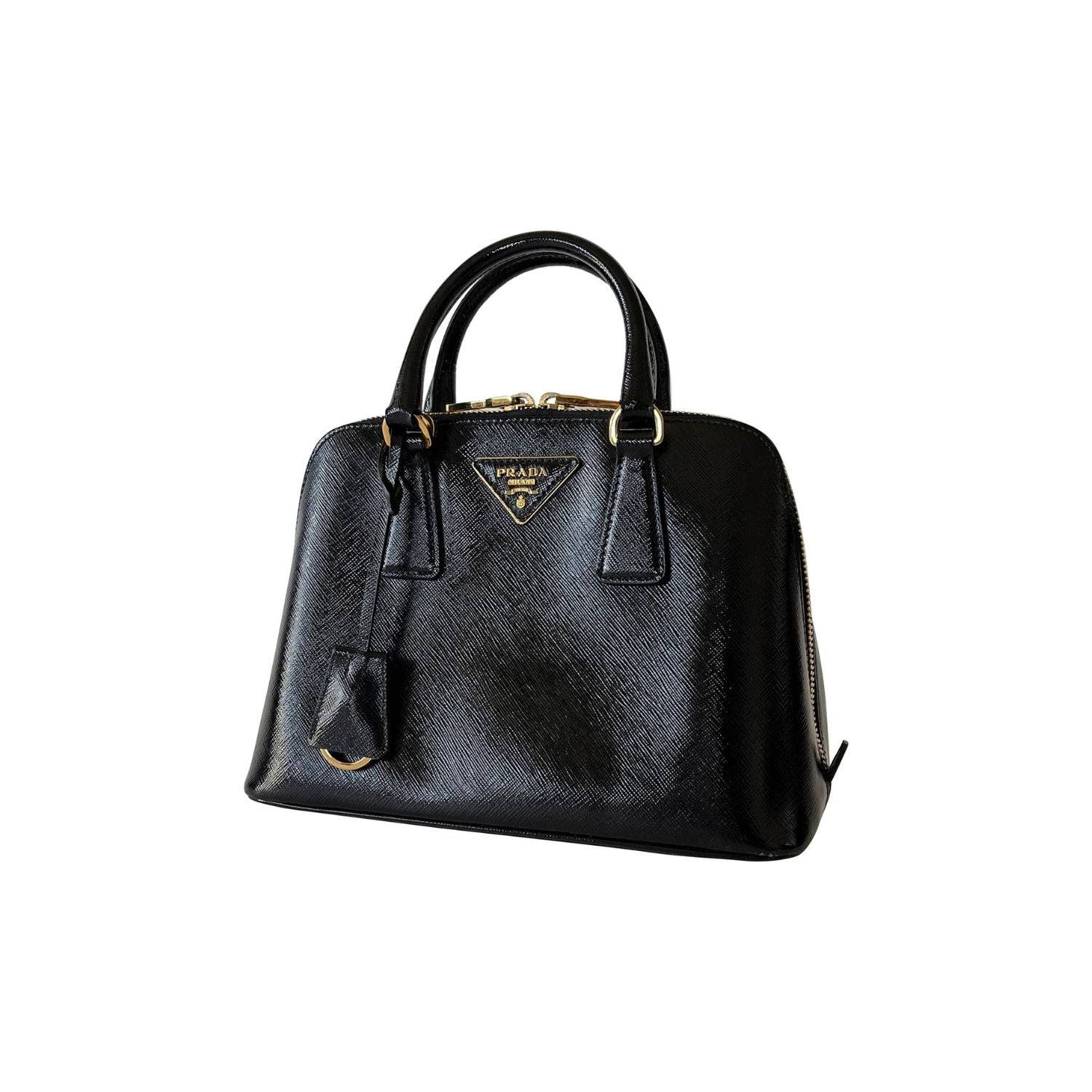 Prada Vernice Promenade Bag Saffiano Small Travel Bag