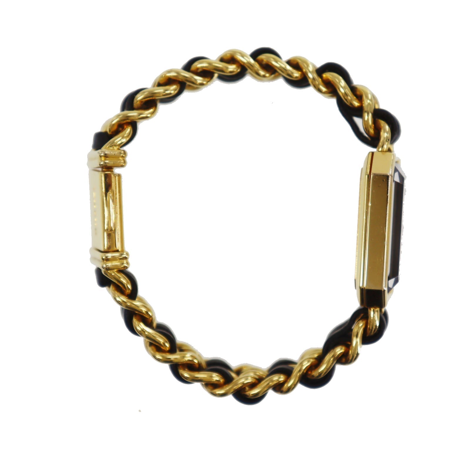 CHANEL Premiere Discontinued Wristwatches M Gold Black Quartz Swiss #CO496 S