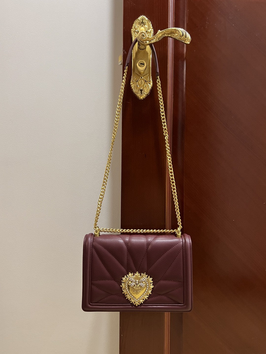 Devotion Nappa Dark Violet Quilted Large Travel Bag