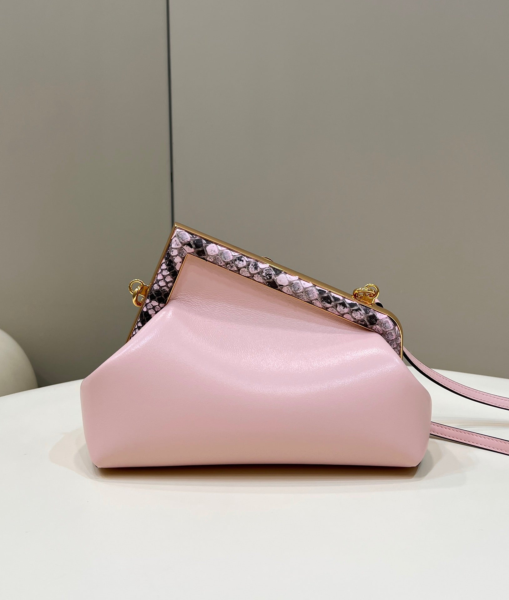 Top QualityTop Quality Top QualityTop Python Pink Small Handbag Bag 26Cm10In