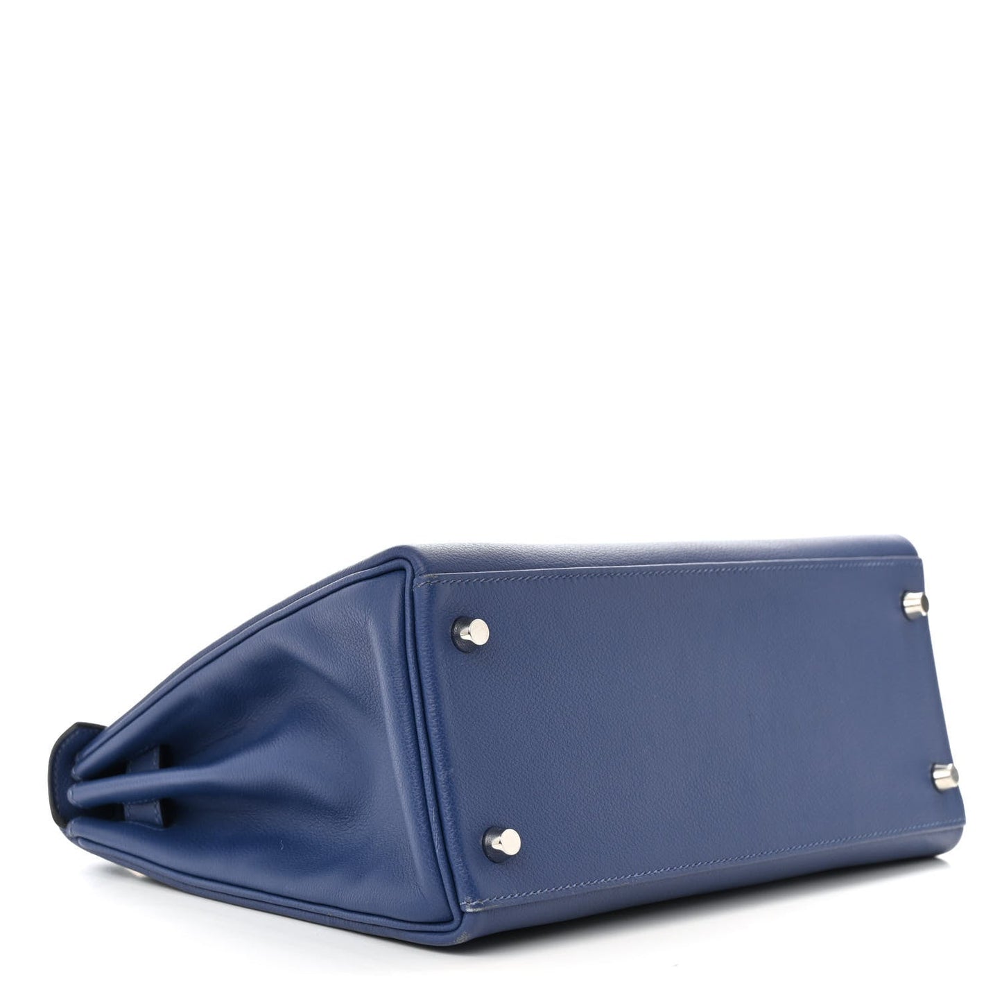 Hermes Evercolor Verso Kelly Retourne Bleu Brighton Capucine Handbag Travel Bag