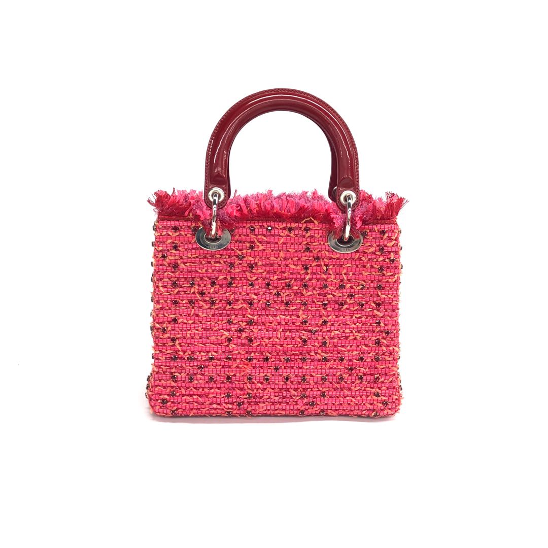 Dior Lady Tweed Handbag Travel Bag