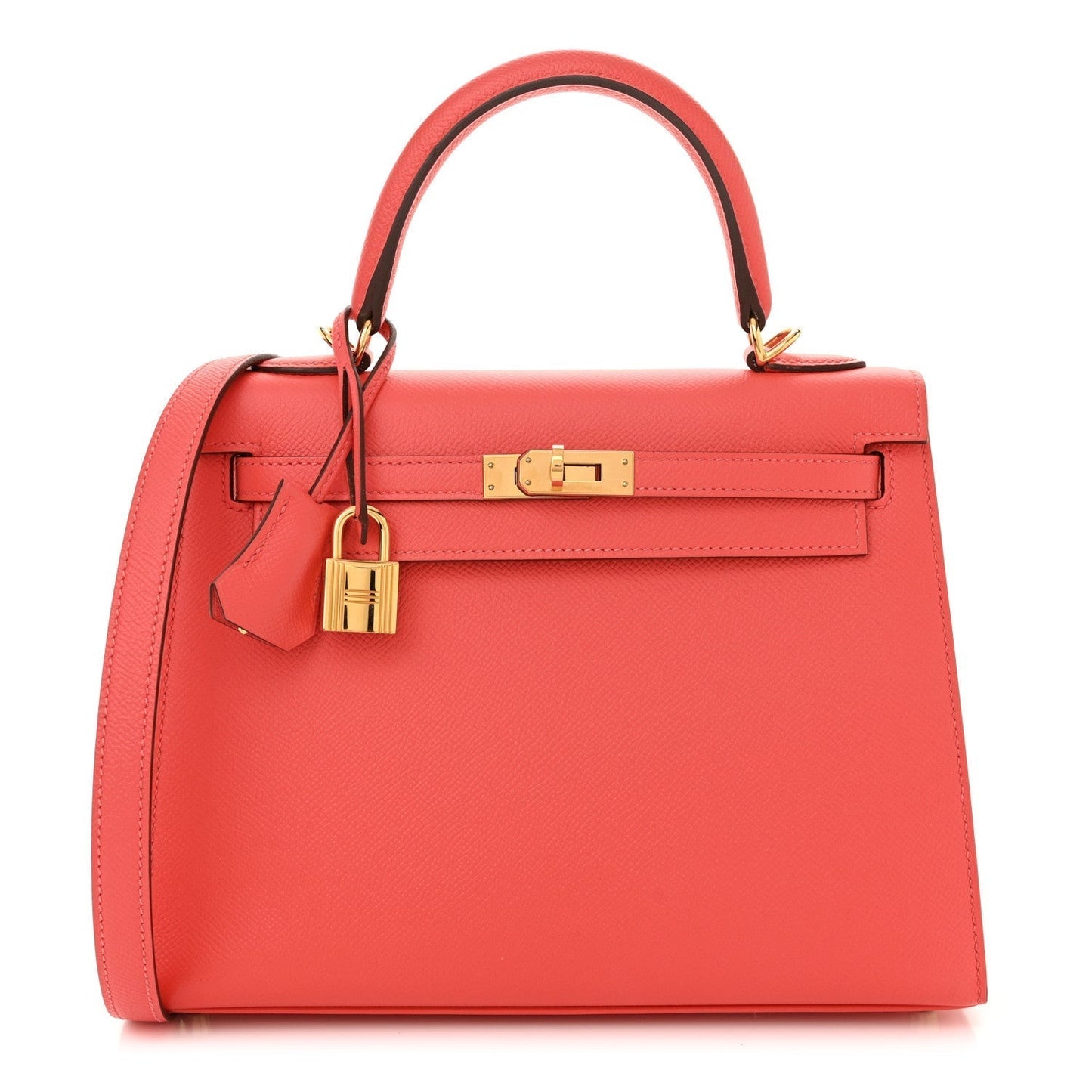 Hermes Epsom Kelly Sellier Rose Jaipur Handbag Travel Bag
