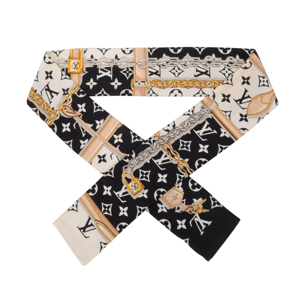 Louis Vuitton Black Silk Monogram Confidential Bandeau Fashion Accessory