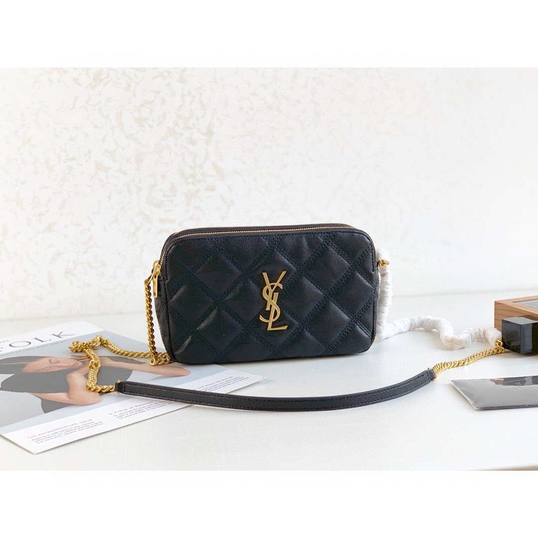 YSL Saint Laurent Lou Crossbody Bag Monogram Quilted Chain