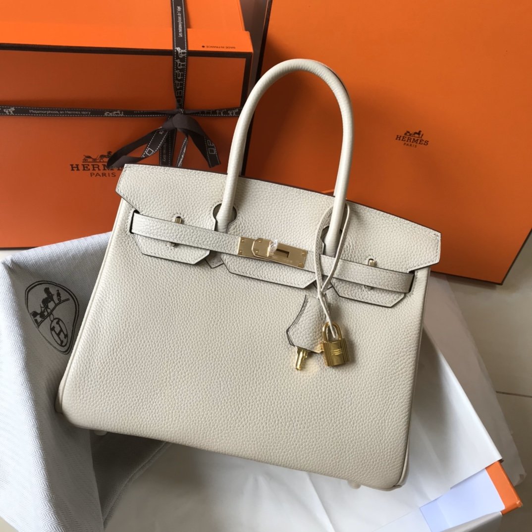 Top Quality Birkin With Hardware Bag For Gold Cream Shoulder Bag
