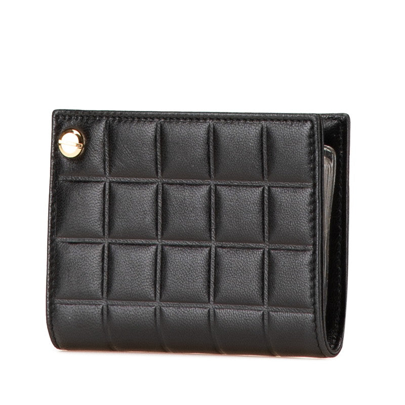 Chanel Coco Mark Choco Bar Lambskin Card Case
