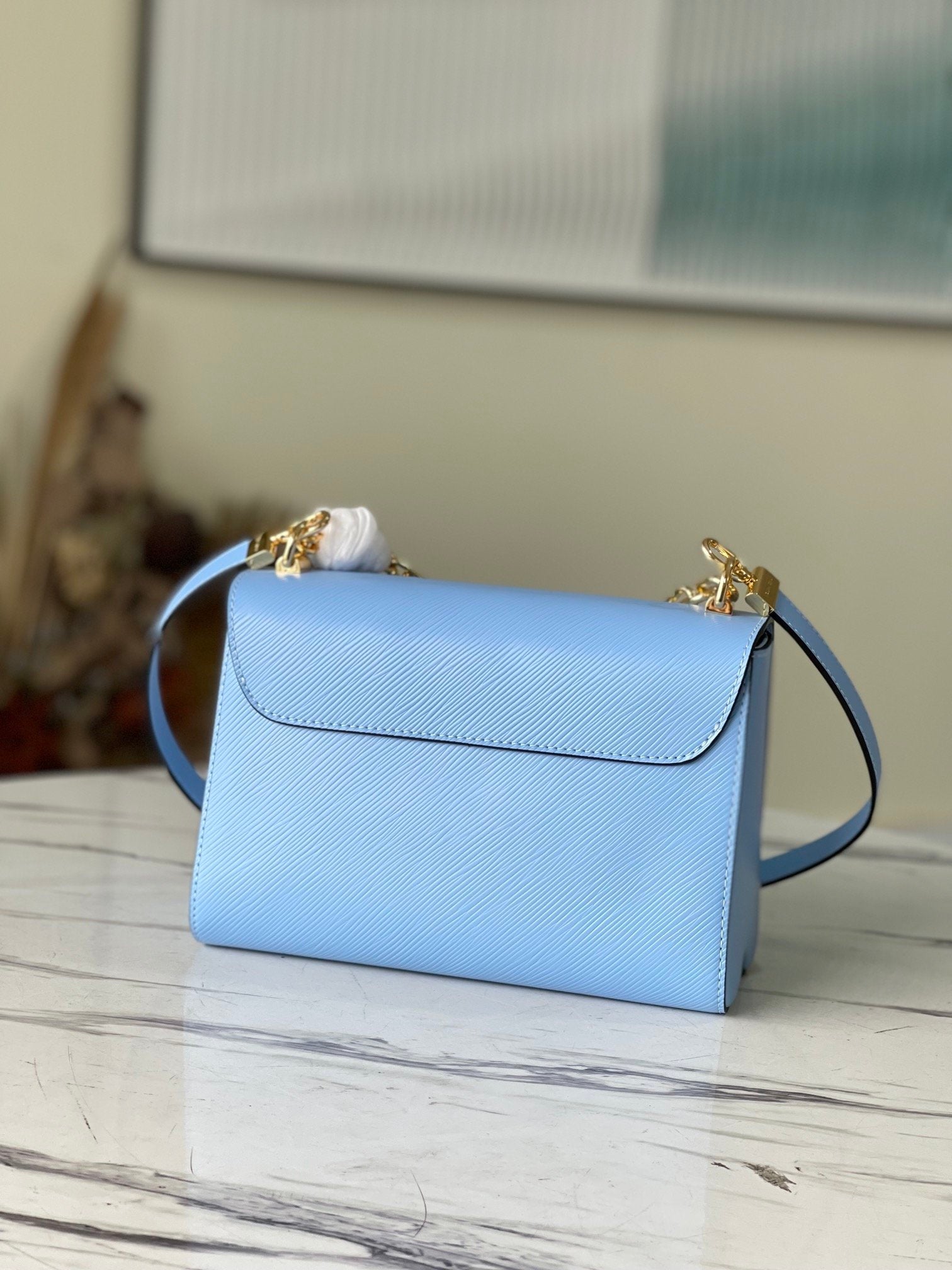 Top Quality Twist Mm Flower Bleu Nuage Monogram Blue Crossbody Bag
