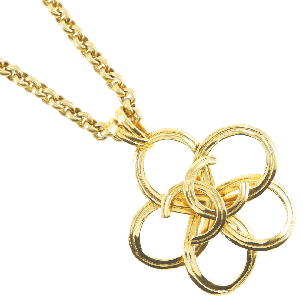 ?Suale  OFF?Chanel CHANEL Coco Flower Necklace Turn-Lock   G  French made 1996 Gold 96P Flower  130g COCO Mark Flower  ?Two?