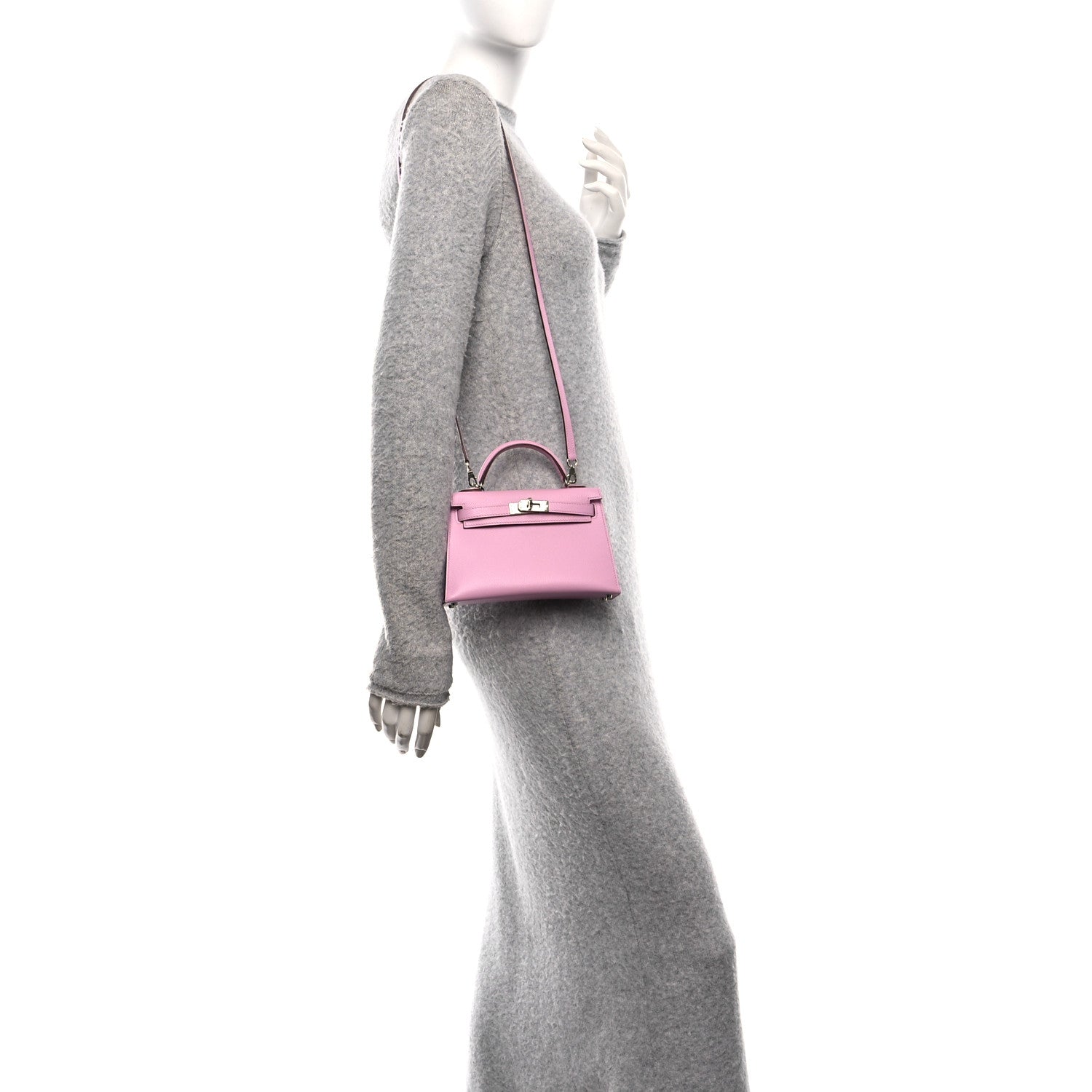 Hermes Epsom Kelly Sellier Mauve Sylvestre Handbag Mini Travel Bag Mauve Sylvestre 1758252
