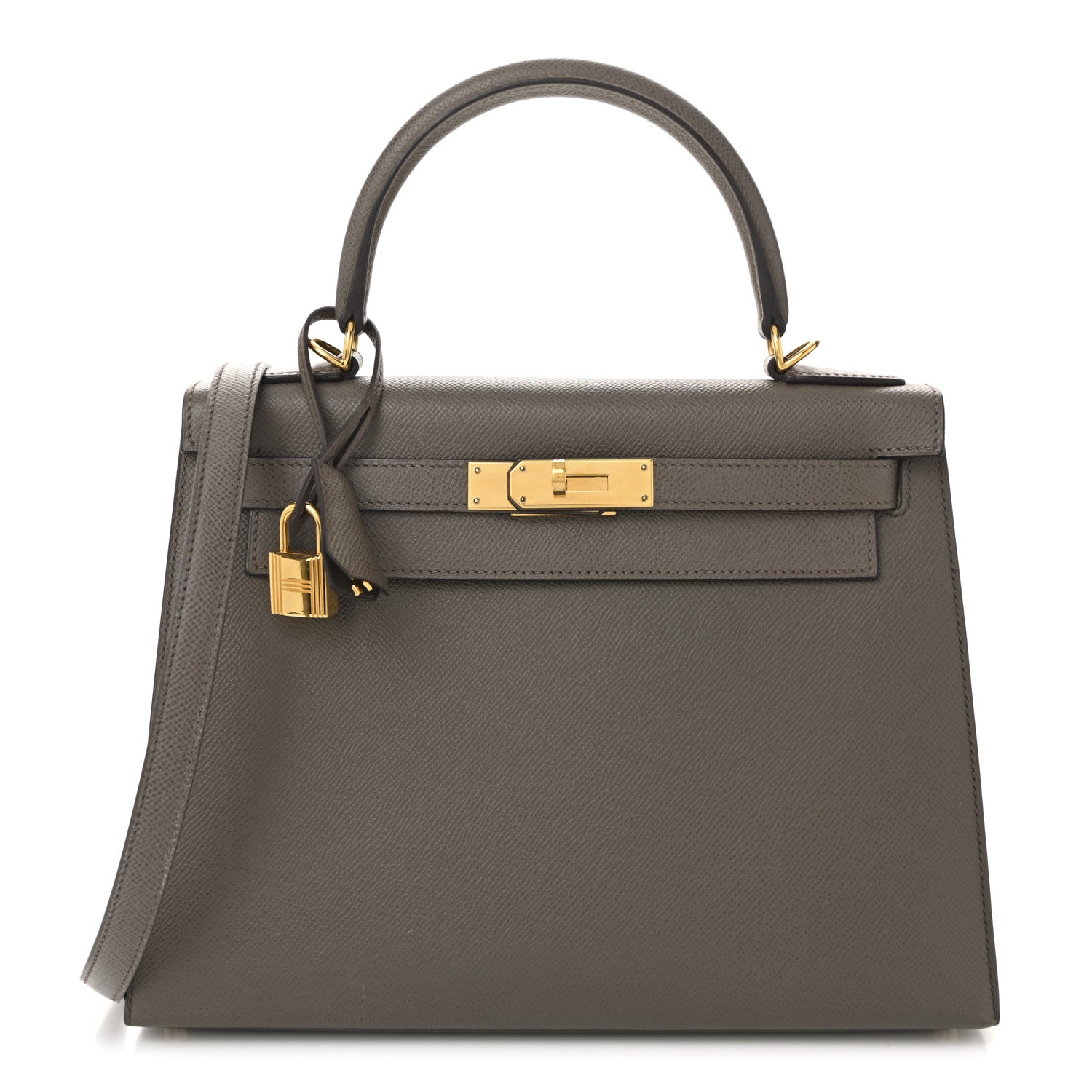 Hermes Epsom Kelly Sellier Etain Handbag Travel Bag