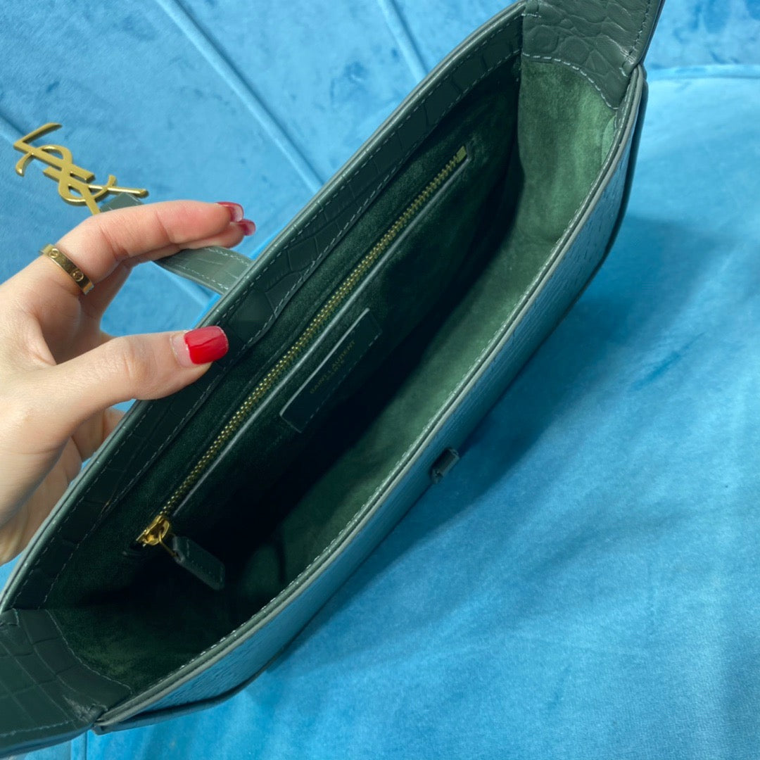 YSL Saint Laurent YSL Top Quality Le Hobo Bag In Green Shoulder Bag