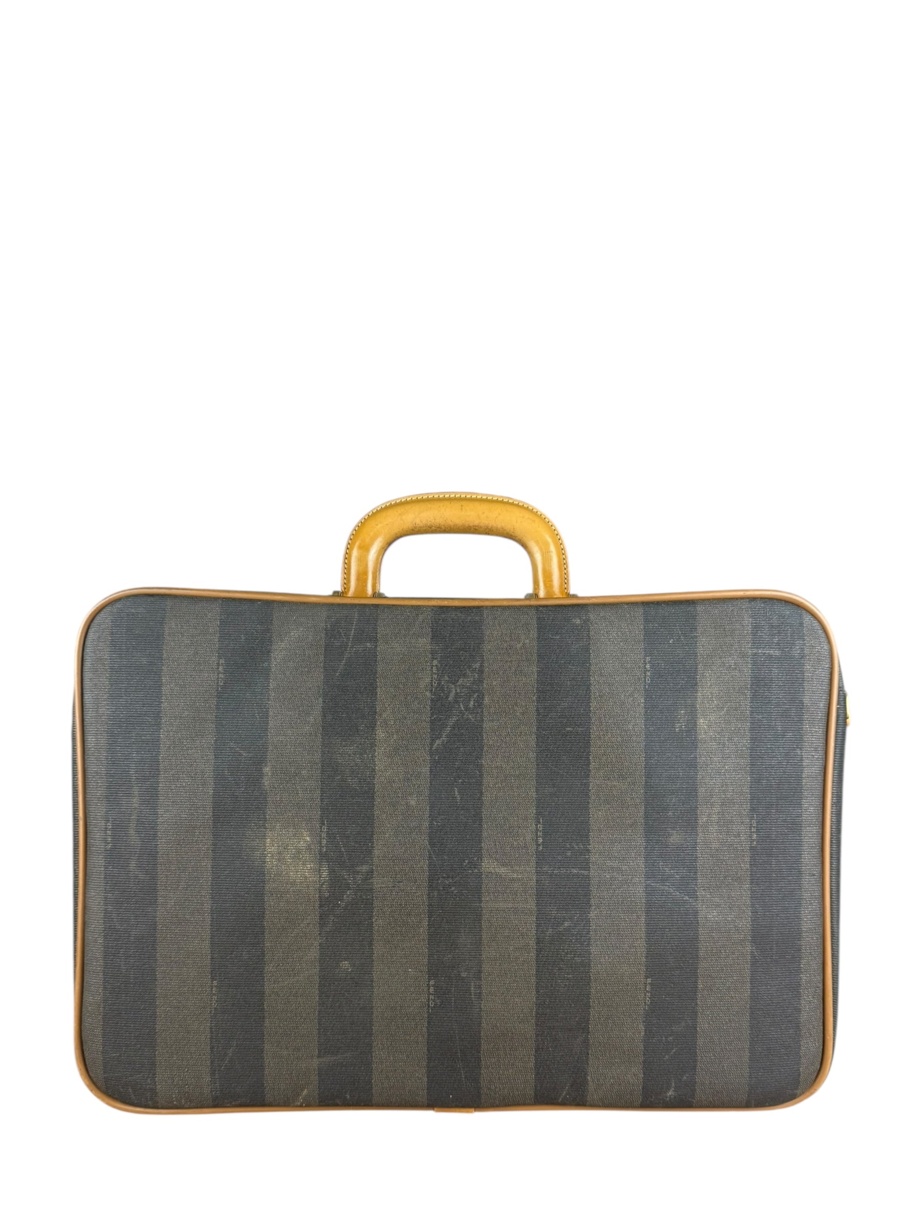 Fendi Handbag FF Striped Briefcase