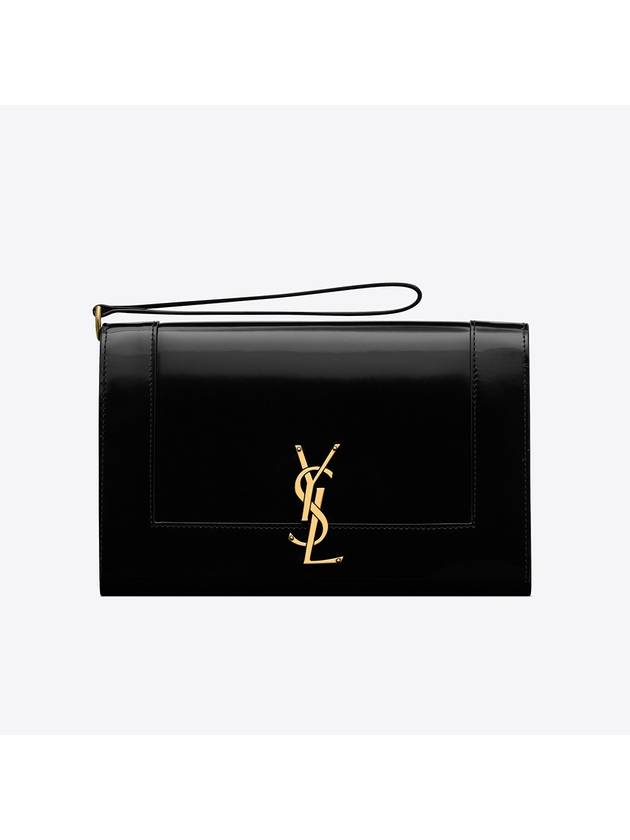 YSL Saint Laurent Saint Laurent Trending Cassandre Clutch Bag Black Logo
