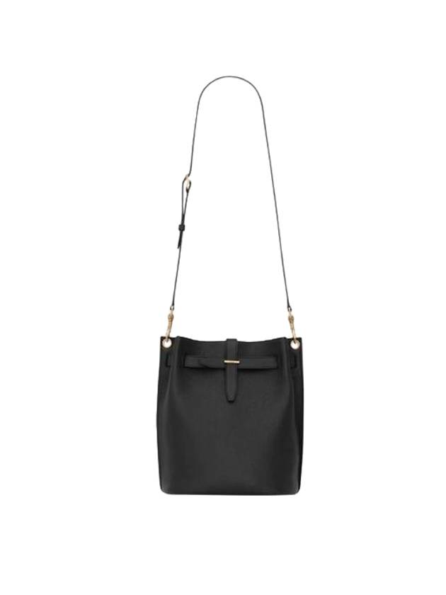 YSL Saint Laurent Saint Laurent Trending Grained Boucle Bag Leather Black Bucket Bag