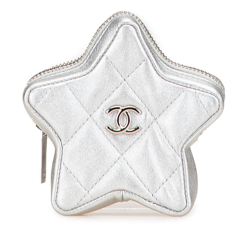 Chanel Coco Mark Star Matelassé Lambskin Coin Case Handbag