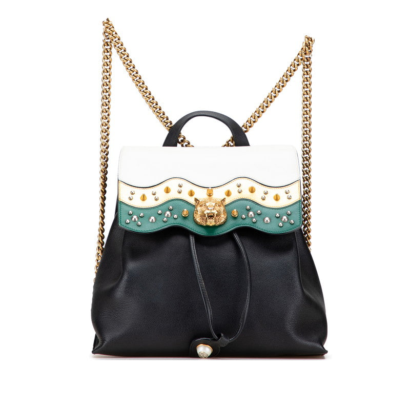 Gucci Animalié Tiger Head Backpack Leather