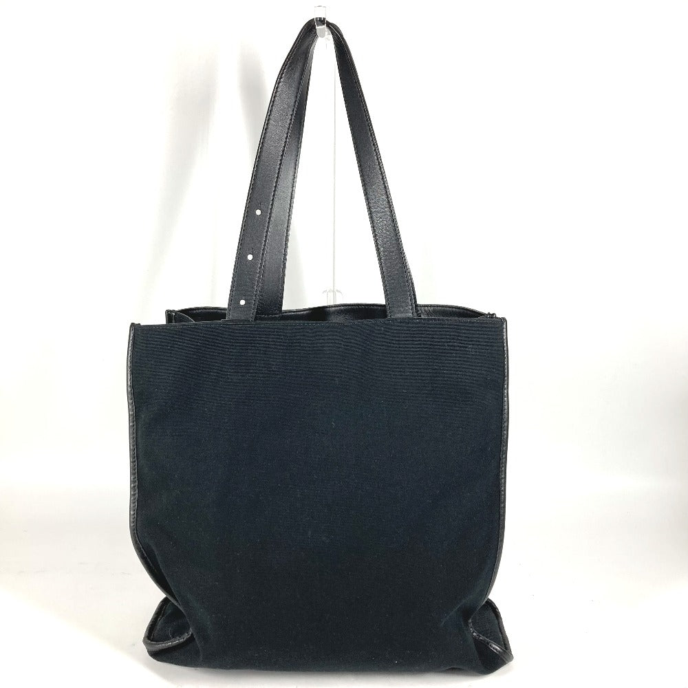 Fendi Tote Bag 7Va435 Vertical Shoulder Bag Ff Unisex Leather Canvas Black
