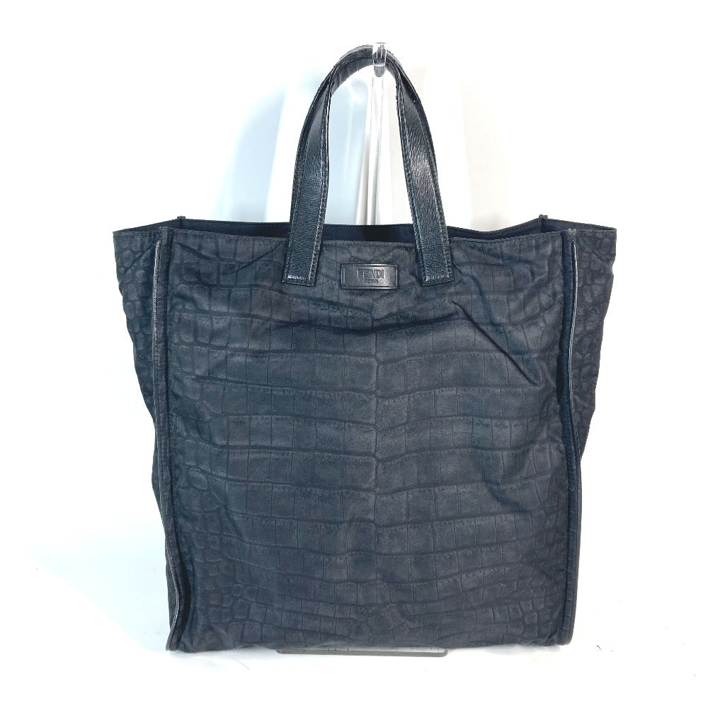 Fendi Tote Bag 7Va367 Mens Leather Nylon Black
