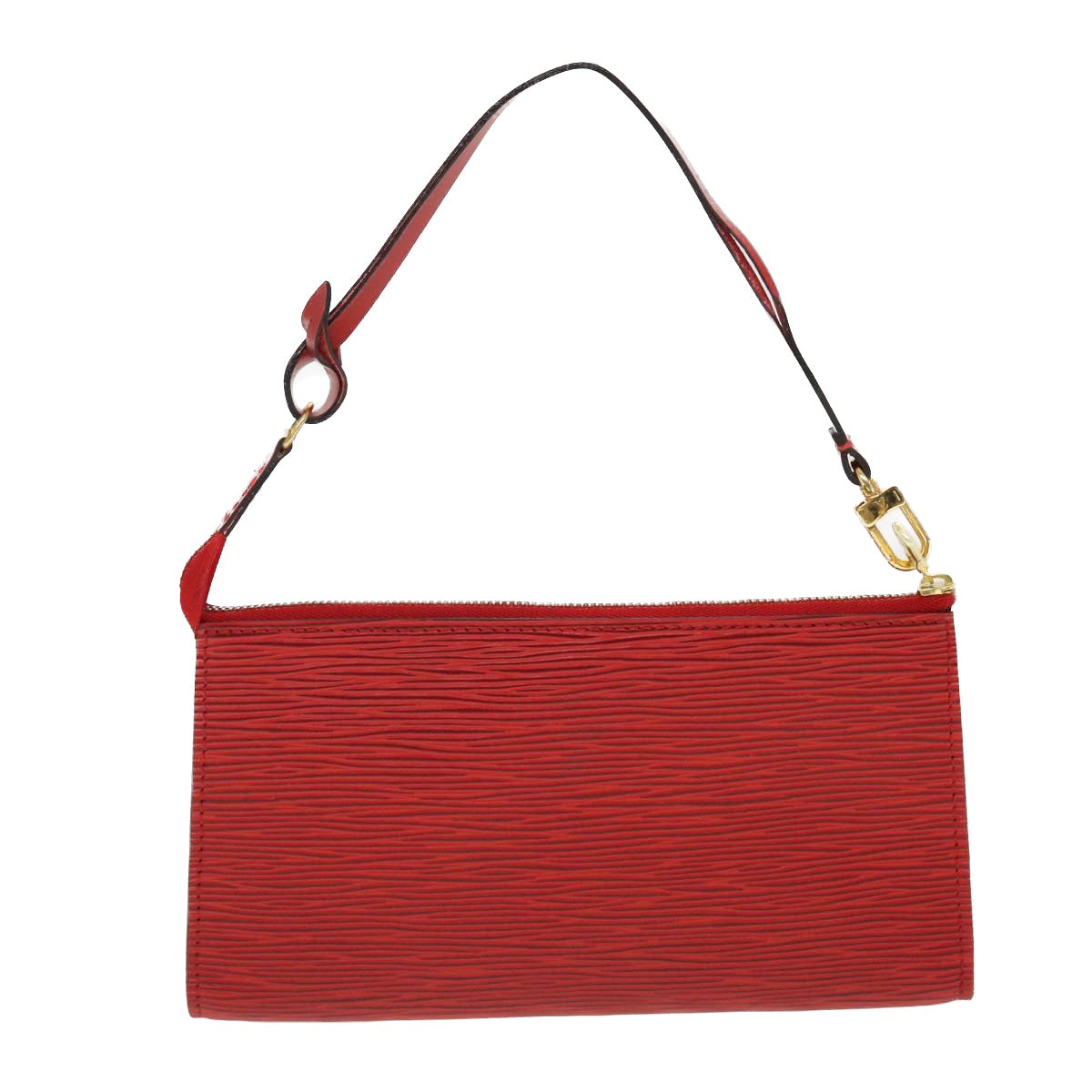 LOUIS VUITTON Epi Pochette Accessoires Pouch Red M52947 LV 40020