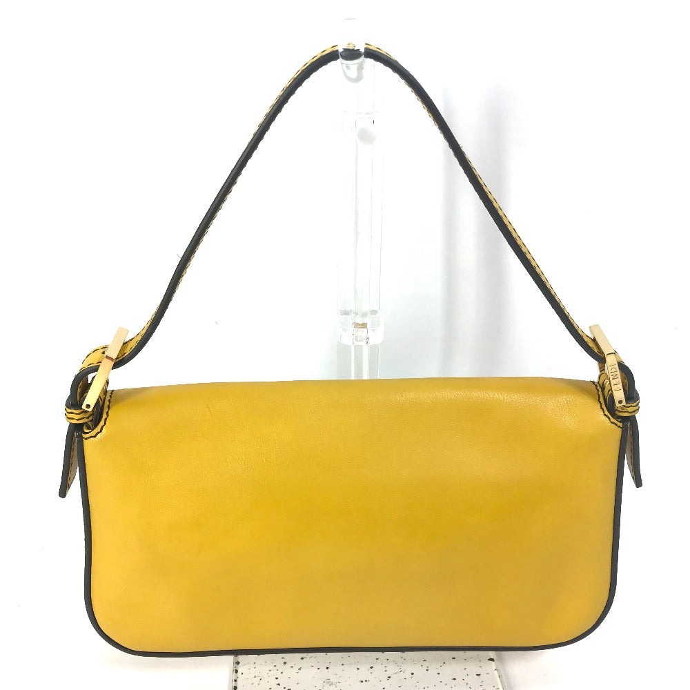 Fendi Handbag 8Br600 Ff Mamma Women Leather Yellow Bucket Bucket Bag