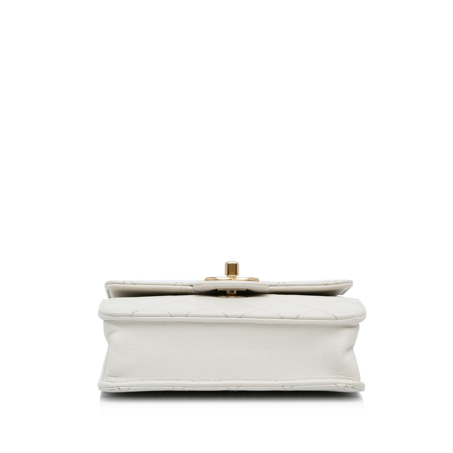 White Chanel Mini Chic Pearls Crossbody