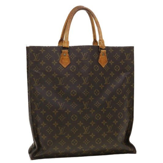 LOUIS VUITTON Monogram Sac Plat Hand Bag M51140 LV 40104