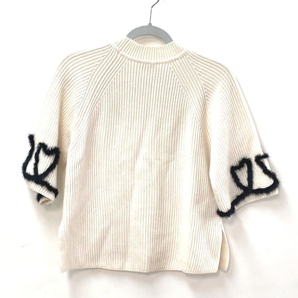 Fendi Knit Wool Cashmere Ivorytype 18Aw Heart Fur Women Travel Bag