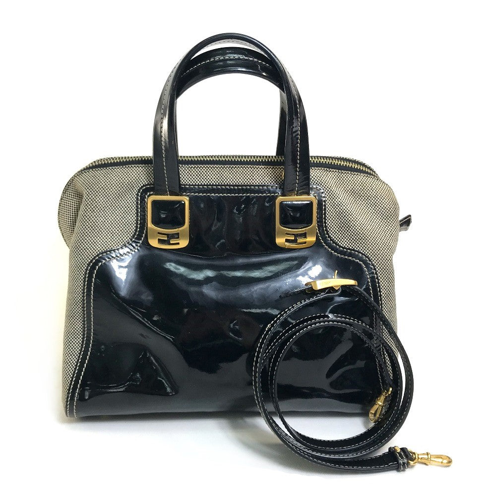 Fendi Handbag Type Enamel Crossbody Shoulder Chameleon Women Leather Canvas Patent Shoulder Bag