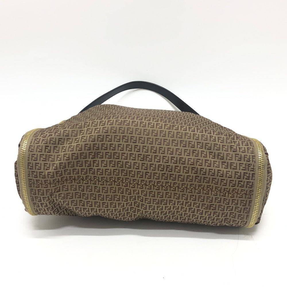 Fendi Shoulder Bag 8Br633 Zucca Pattern Canvas Beige
