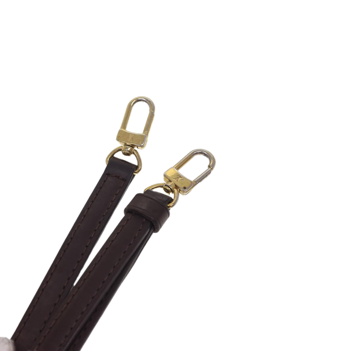 LOUIS VUITTON Damier Shoulder Strap Leather 37""-43.7"" Brown LV 40155