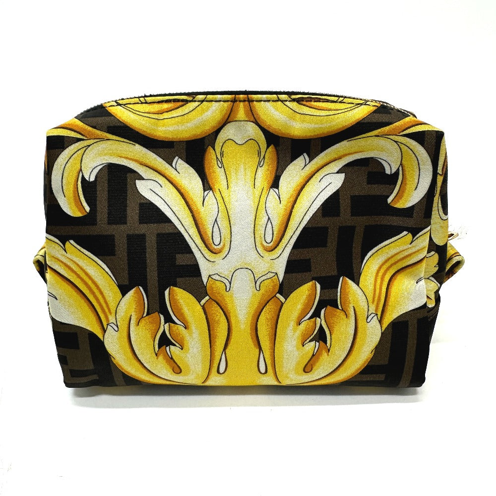 Fendi Pouch 8N0172 Versace Versace Collaboration Fendace Fendace Women Nylon Brown Travel Bag