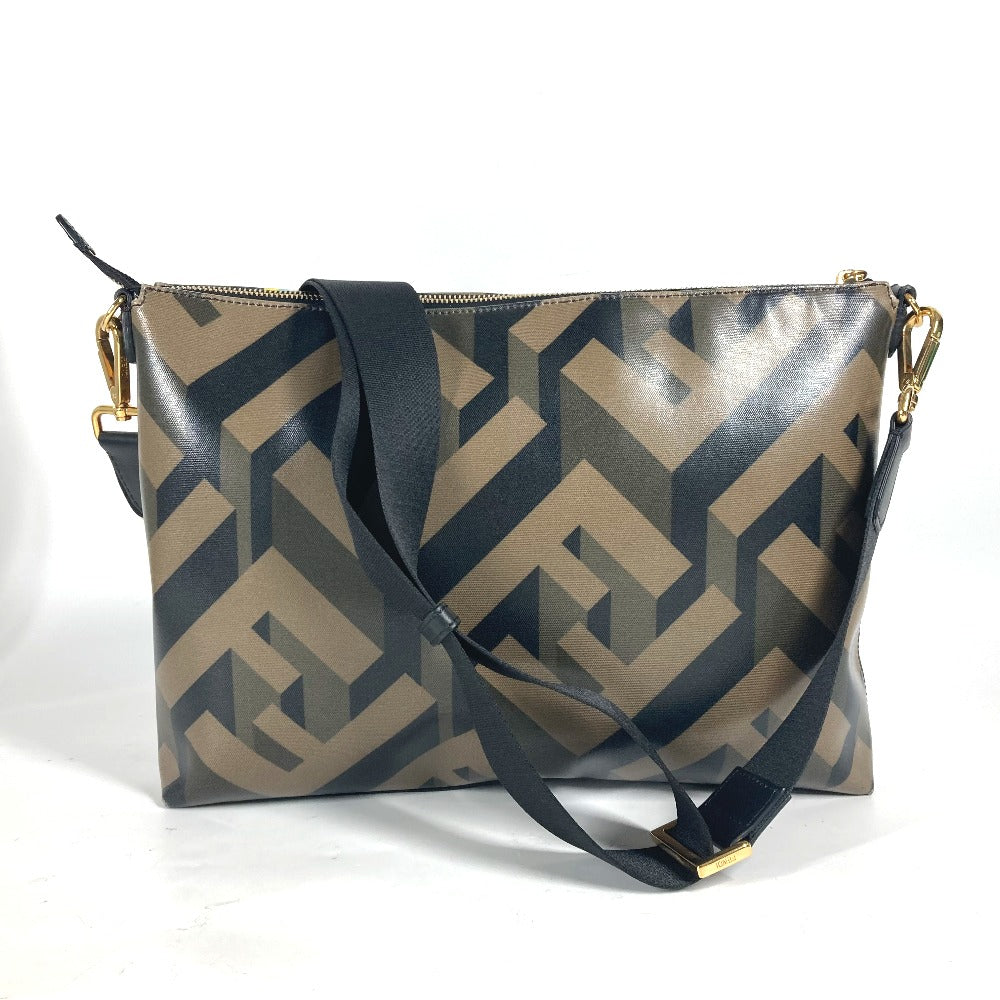 Fendi Shoulder Bag 7Va470 Pvc Women Brown Multicolor Logo