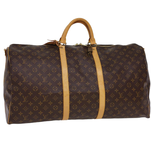 Louis Vuitton Monogram Keepall Bandouliere 60 Boston Bag LV Style 3