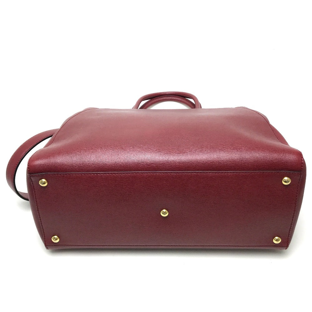Fendi Handbag 8Bh250 Dark To Joule Women Leather Red Travel Bag