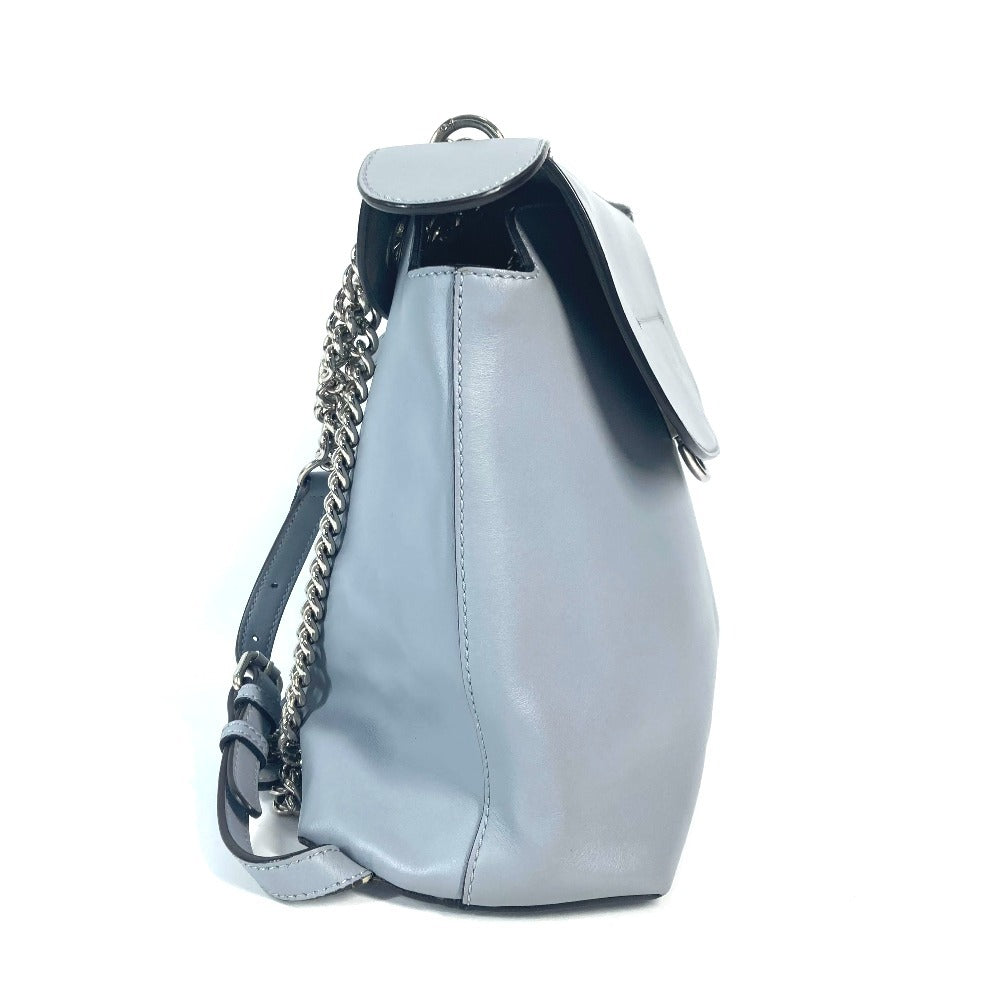 Fendi Backpack 8Bz042 To School Women Leather Blue