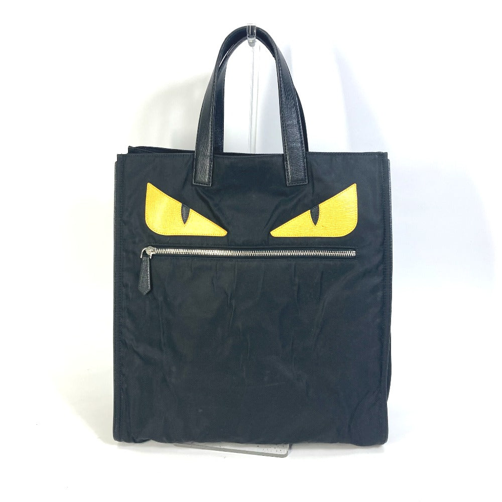 Fendi Tote Bag 7Va367 Monster Bugs Mens Nylon Black 40241 22065 14