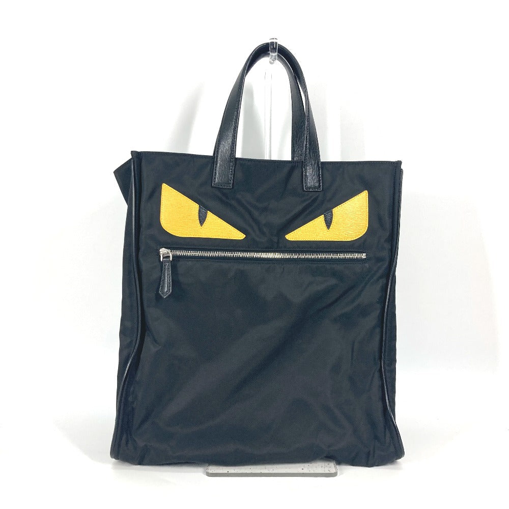 Fendi Tote Bag 7Va367 Monster Bugs Mens Nylon Black