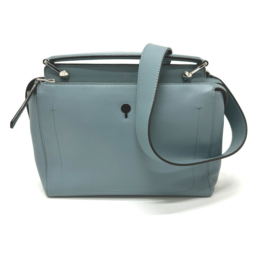 Fendi Handbag 8Bn293 Dot Com Women Leather Blue Travel Bag