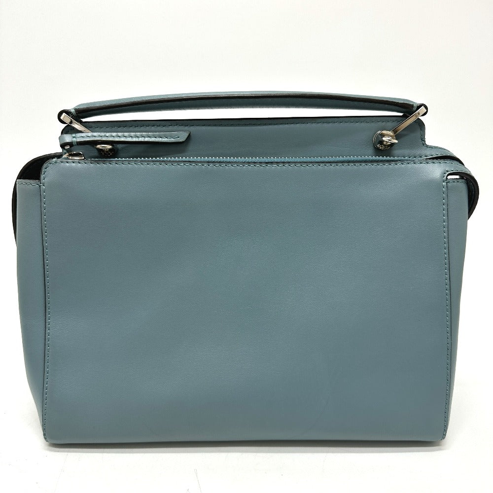 Fendi Handbag 8Bn293 Dot Com Women Leather Blue Travel Bag